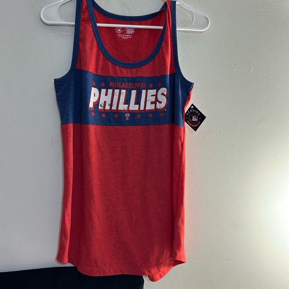 NEW Womens PHILADELPHIA PHILLIES Tank Top  MLB Baseball Shirt Size Large